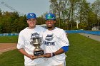 Baseball vs Babson  Wheaton College Baseball players celebrate their victory over Babson to win the NEWMAC Championship for the third year in a row. - (Photo by Keith Nordstrom) : Wheaton, baseball, NEWMAC